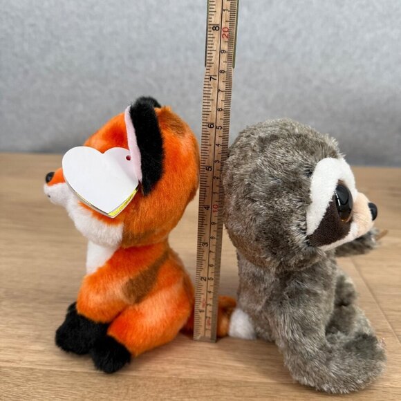 TY Beanie Boos Dangler Sloth Meadow Fox Toy LOT of 2 Small 6" VelveTy TySilk NEW - Picture 5 of 8